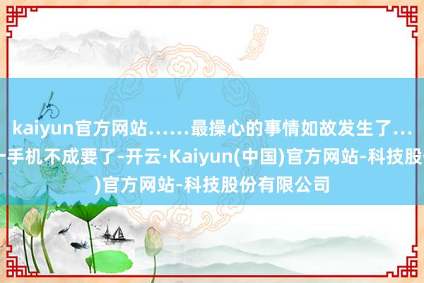 kaiyun官方网站……最操心的事情如故发生了……本来独一手机不成要了-开云·Kaiyun(中国)官方网站-科技股份有限公司