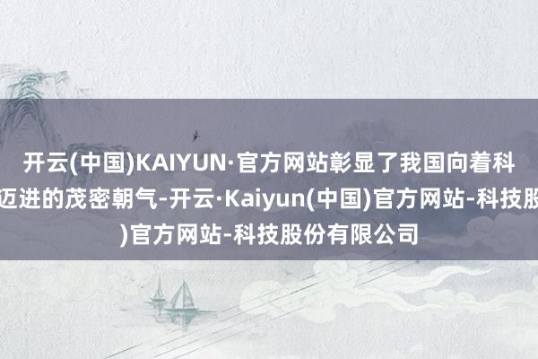 开云(中国)KAIYUN·官方网站彰显了我国向着科技强国加快迈进的茂密朝气-开云·Kaiyun(中国)官方网站-科技股份有限公司