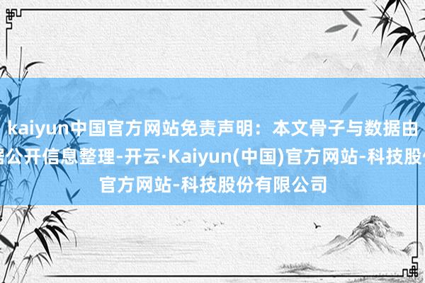 kaiyun中国官方网站免责声明：本文骨子与数据由不雅点凭据公开信息整理-开云·Kaiyun(中国)官方网站-科技股份有限公司
