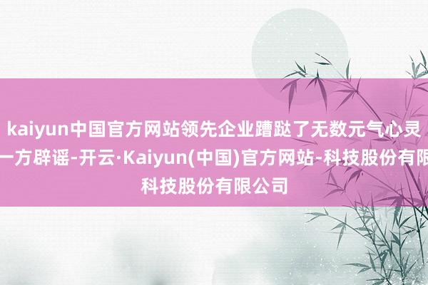 kaiyun中国官方网站领先企业蹧跶了无数元气心灵向统一方辟谣-开云·Kaiyun(中国)官方网站-科技股份有限公司