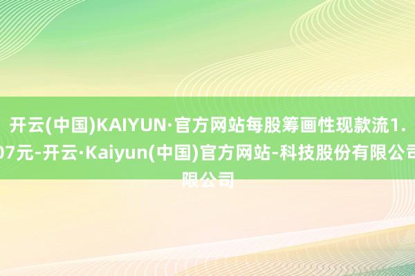 开云(中国)KAIYUN·官方网站每股筹画性现款流1.07元-开云·Kaiyun(中国)官方网站-科技股份有限公司