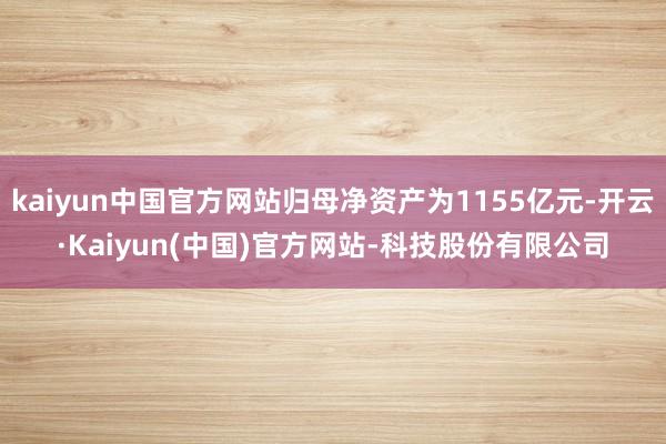 kaiyun中国官方网站归母净资产为1155亿元-开云·Kaiyun(中国)官方网站-科技股份有限公司